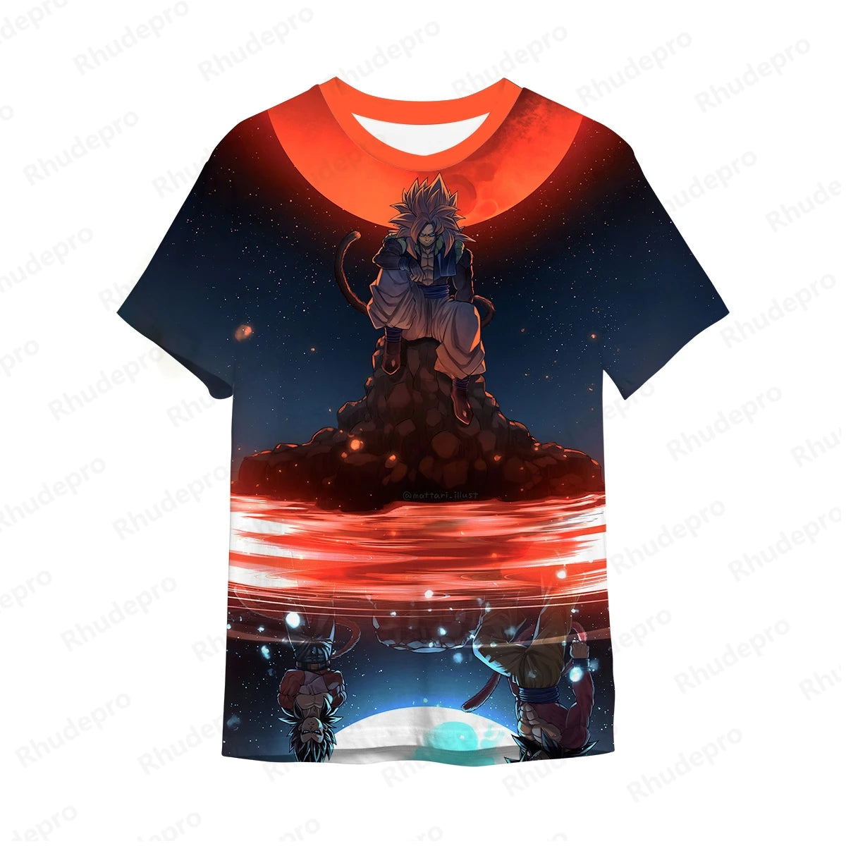 Baby Suit Son Goku Children's Summer Men's T-Shirt Anime Cartoon Print White Balck T-shirt Boys Top