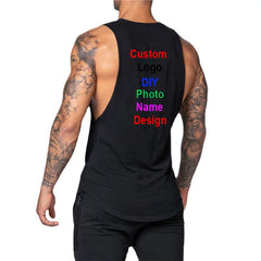 Gym Tank Top Men Cotton Muscle Sleeveless Shirt Workout Clothing Bodybuilding Singlets Vest Sportswear