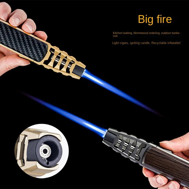 high-power windproof lighter, butane, outdoor camping barbecue, accessories