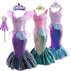 Toddler Ariel Siren Apparel Summer Beach Princess Mermaid Costume