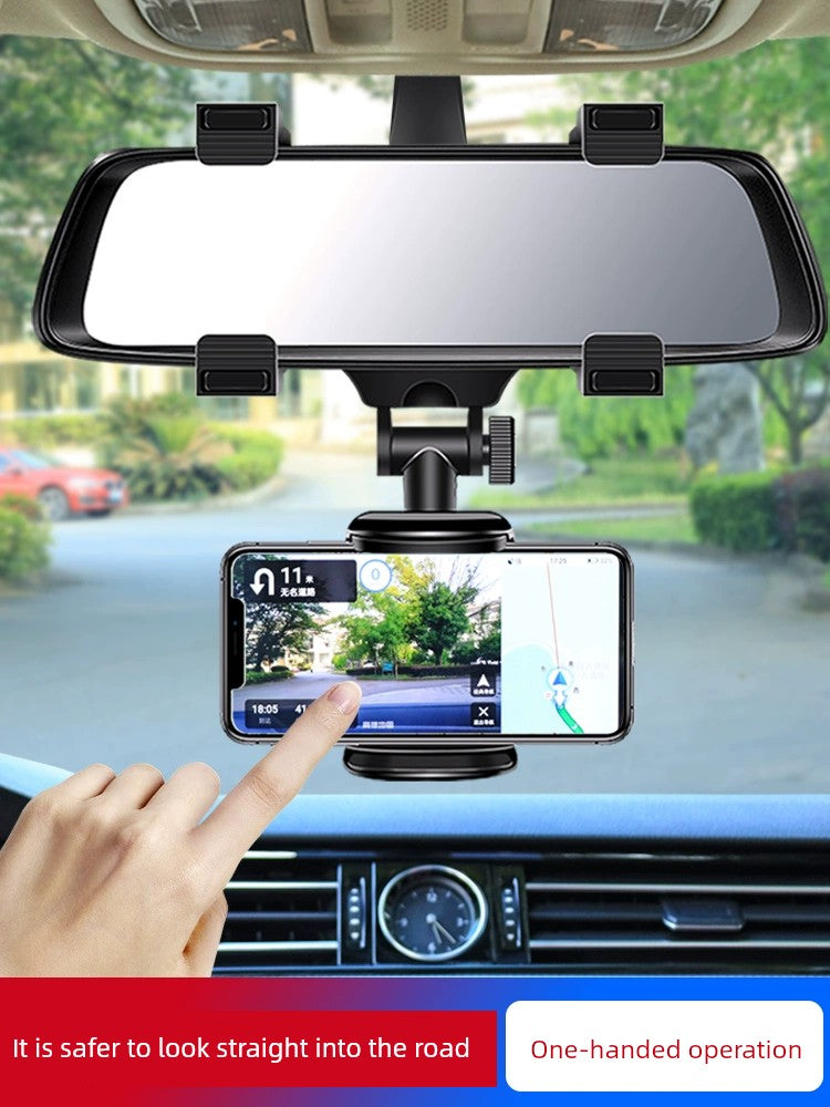 Car Mobile Phone Bracket Rearview Mirror Car Buckle Black Technology