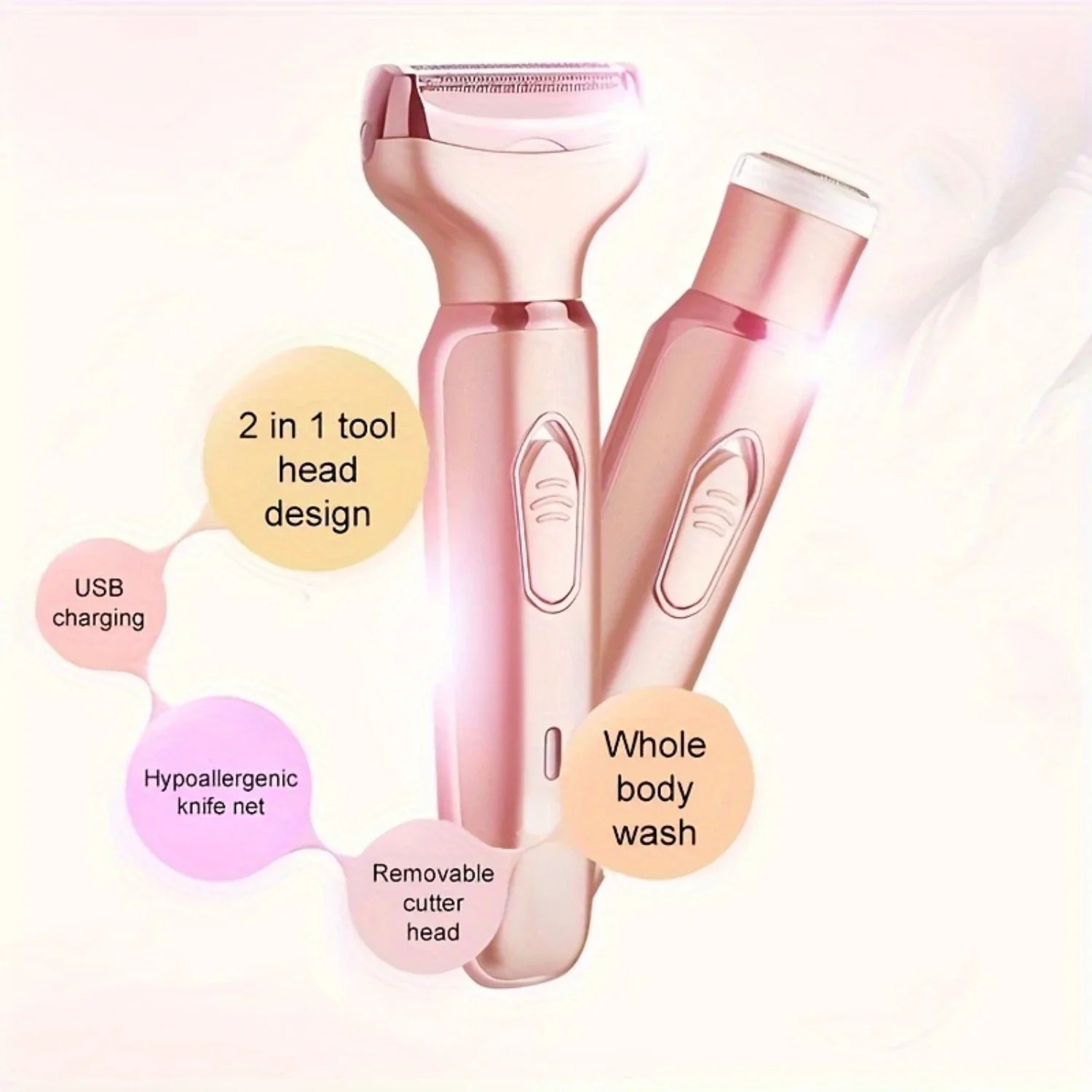 Multifunctional Women's Shaver Set - Smooth, Hair-Free Results with Ease!