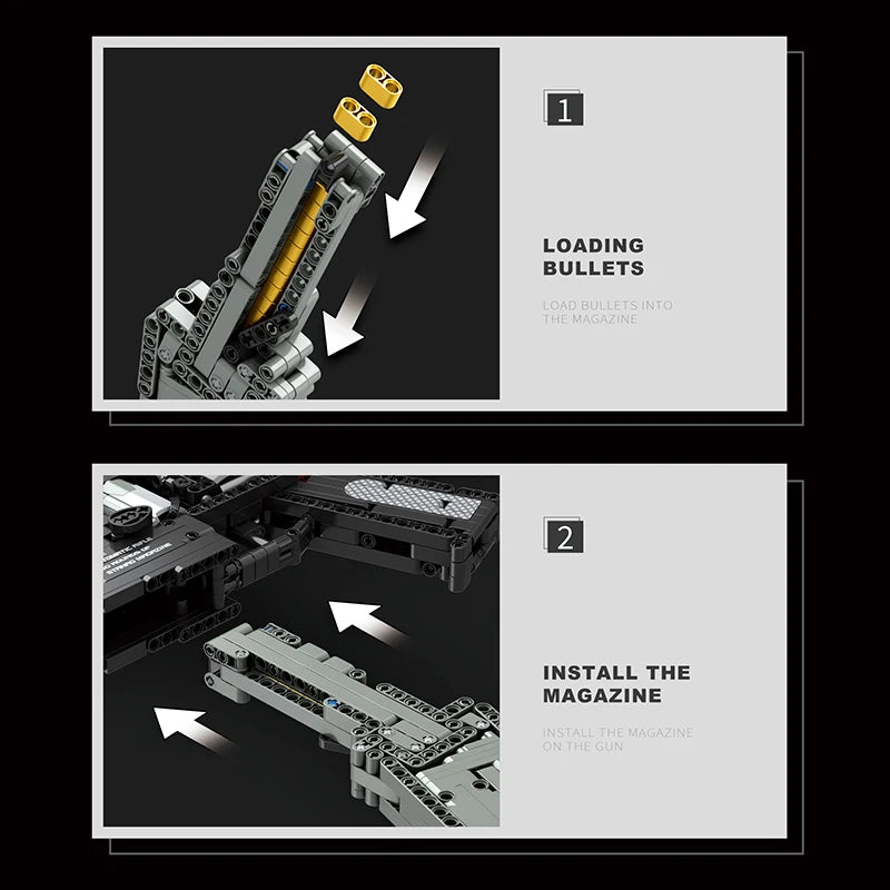 1188PCS M416 Rifle Building Block Model City Police Military Weapon Series Gun Puzzle Assembly Bricks