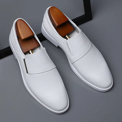 Men's Leather Shoe Fashion Dress Shoes Pointed Toe Split Casual Formal Loafers