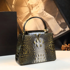 Luxury Fashion Crocodile Pattern Women's Bag  New Genuine Leather High-Grade Lady Handbags