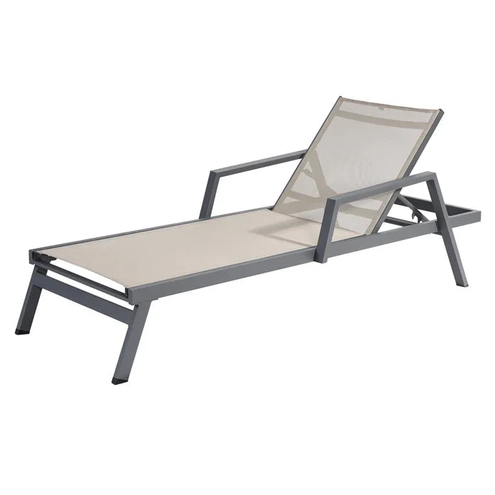 Modern Patio Garden Exterior Poolside Chaise  Sunbed Furniture Outdoor Pool Aluminum Sun Lounger Chairs