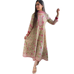 Pink Color Party Wear Kurta Palazzo with Dupatta Set Women Salwar Kameez Suit