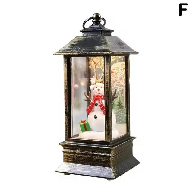 Wind Lights Christmas Style Cartoon Santa Claus/Snowman Model Create Atmosphere Hanging Xmas Lanterns