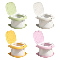 Portable Children Folding Toilet Cartoon Kids Toilet Lightweight & Compact Baby Travel Potty Easy to Carry Child Potty