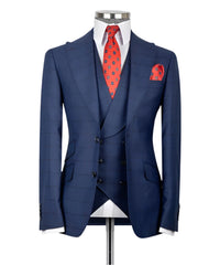 Classic Blue Wedding Tuxedo Formal Groom Men Suits Slim fit 3PCS Blazer