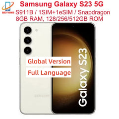 Samsung Galaxy S23 5G Global Version 6.1" ROM 128/256/512GB RAM 8GB Snapdragon NFC Original used Android Cell Phone