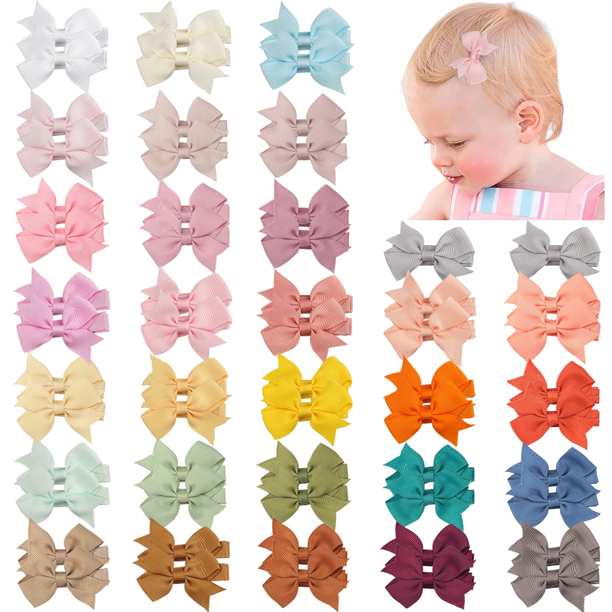 Hair Bows Alligator Clips for Little Girls Infants Toddler