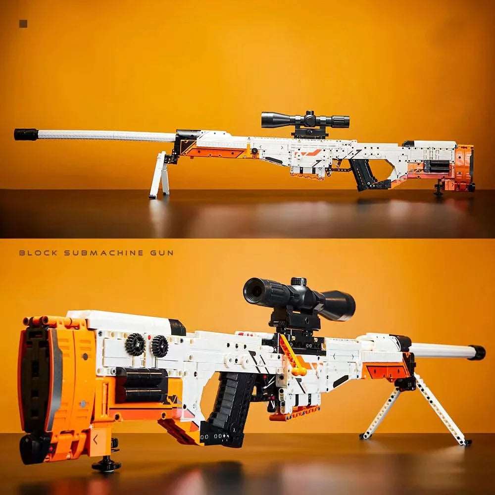 1716pcs Military Affairs WW2 Moc Building Blocks Sniper Rifle Can Shoot Gun Weapon Set Toys