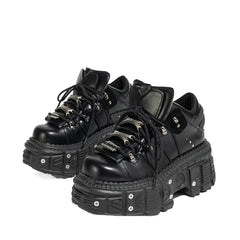 Women's Small Rock Lace-up Rivet Shoes