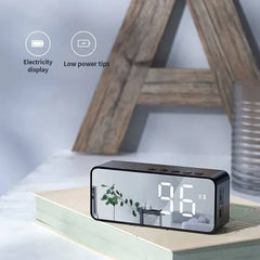 G50 Wireless Bluetooth Speaker with FM Mini Card Mirror Alarm Clock Audio Stall Receiving K Voice Prompt