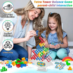 Kids Balance Toys Stacked Tower Board Game Stacking Building Blocks Puzzle