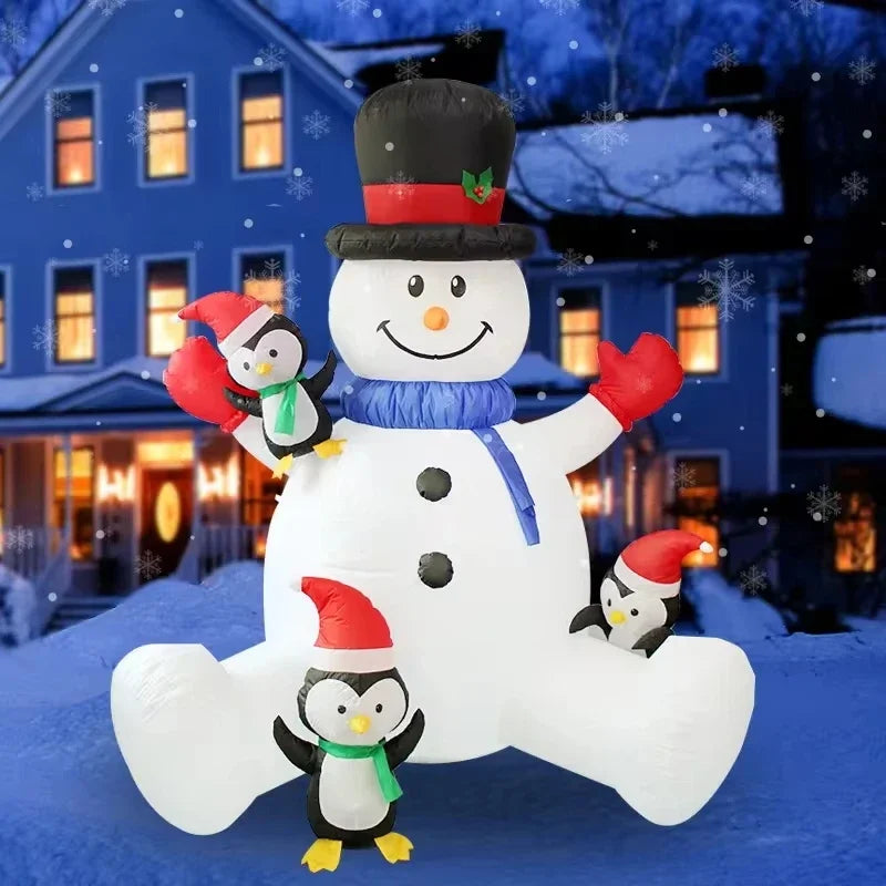 Christmas Decoration 4 Giant Father Christmas Snowman Inflatable Outdoor