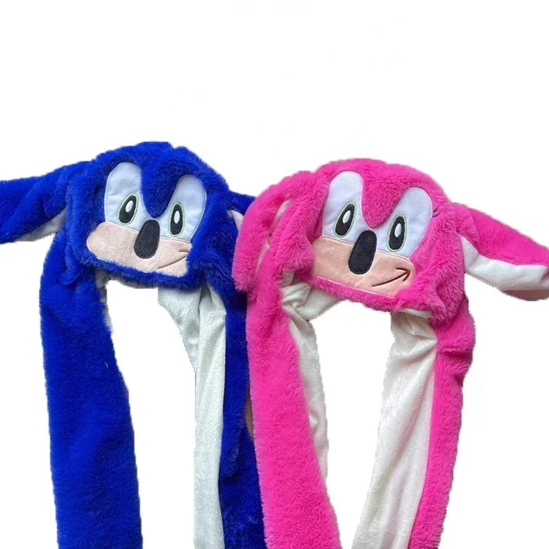 New Anime Hedgehog Sonic Plush Hat Press Jump Cap