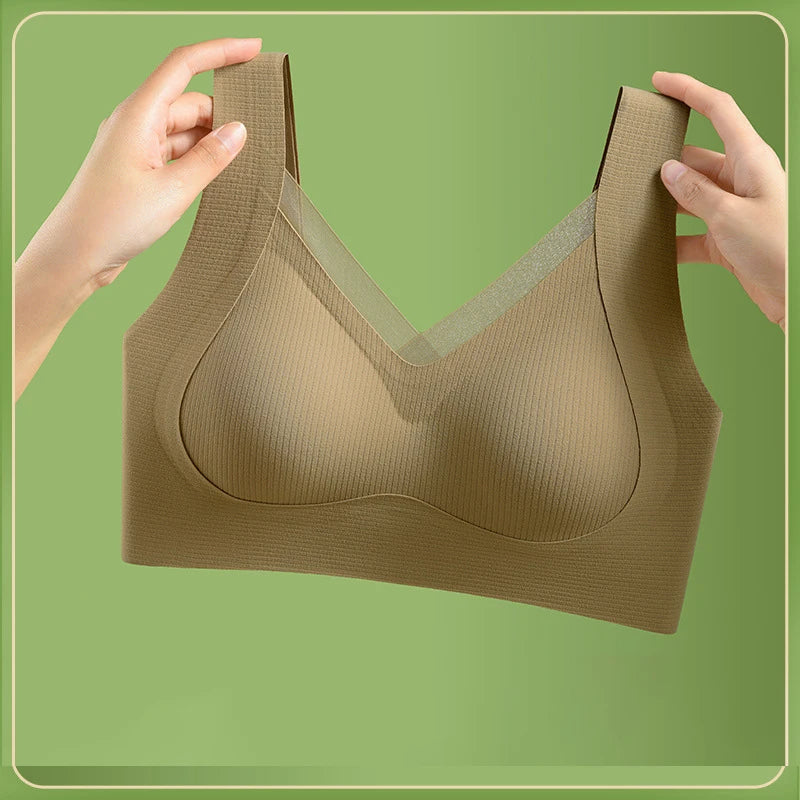 Women's Bra Breathable Gather Together No Trace Bra No Steel Ring Comfortable Large Size Underwear Vest