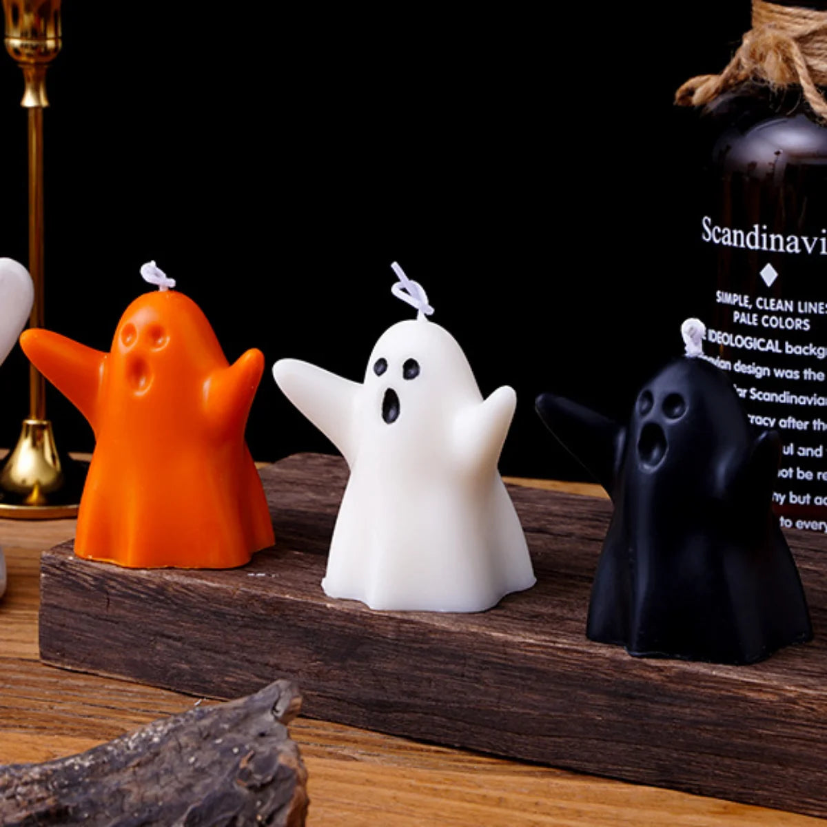 Halloween 3D Ghost Silicone Candle Mold Multi Style Spectre Soap