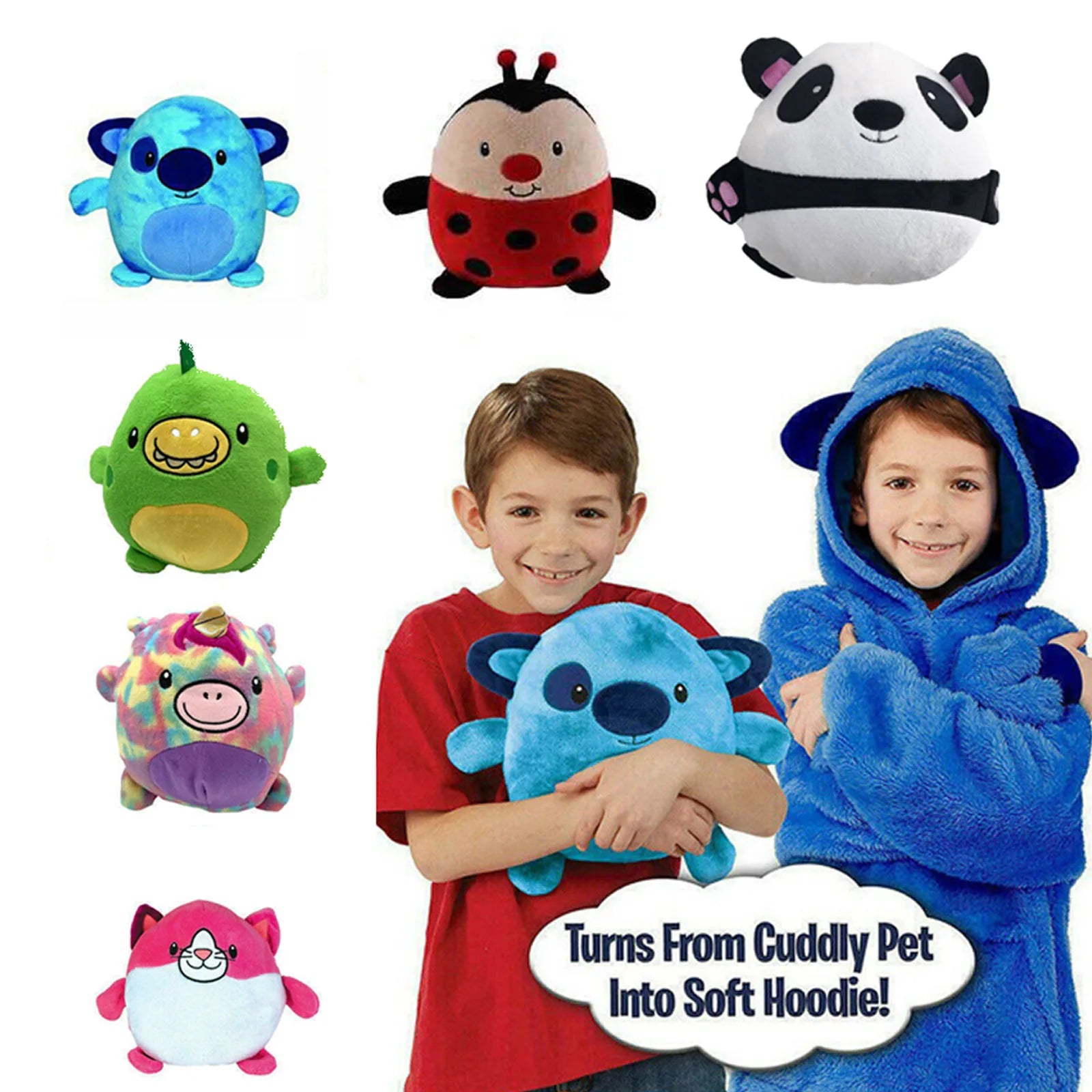 Children's Cartoon Pets Hoodie