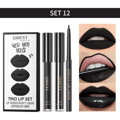 Matte Liquid Lipstick+Lip Liner Set