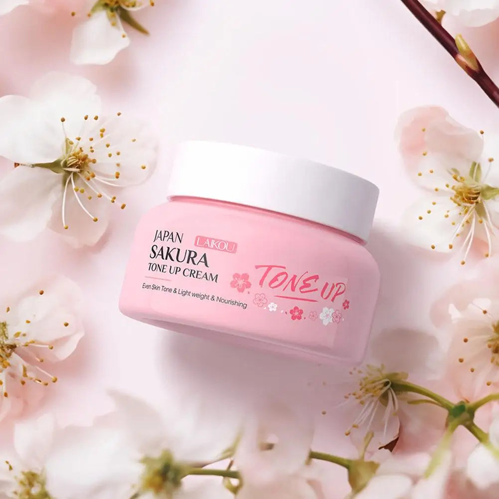 LAIKOU Japan Sakura Essence Cream Cherry Blossom Facial Cream Moisturizing Shrink Pores Cosmetics Collagen