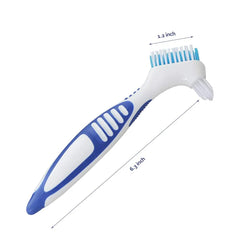 Teeth Brush Oral Care Non-slip Ergonomic Rubber Handle Dual Heads Antibacterial