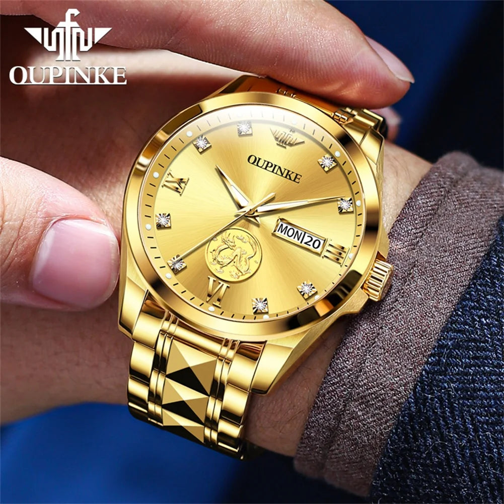 Luminous Waterproof Automatic Mechanical Man Wristwatch