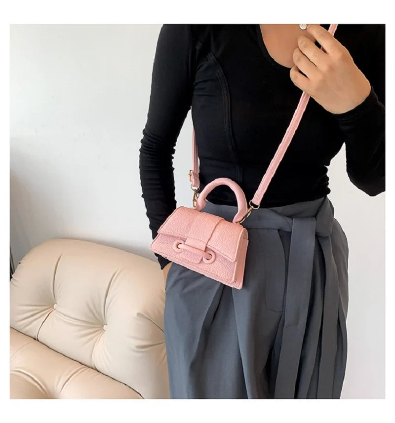 Women Bag PU Leather Mini Ladies Purses Handbag Single Shoulder Crossbody Small Square Bag