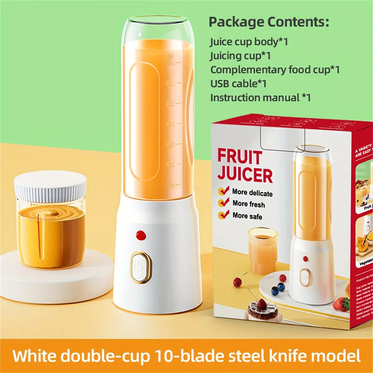 2Cup Electric Fruit Juicer Blender Juice Mixer