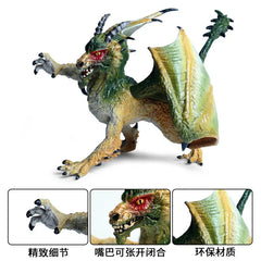 Children solid toy dinosaur model plastic model ornaments ancient mythical animal warcraft dragon wild dragon fire dragon