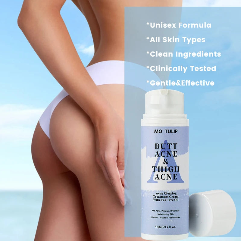 Butt Acne Cream Tea Tree Oil Remove Hip Thigh Acne Moisturizes Smooth Skin  Body Care Cream