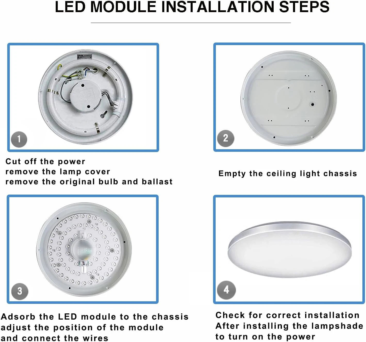 110V 220V LED Light Ceiling Fan Replacement Magnetic Module Lights