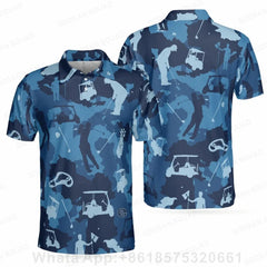 Men's Golf Shirts Quick Dry Breathable Polo T-shirt Golf Sport Wear