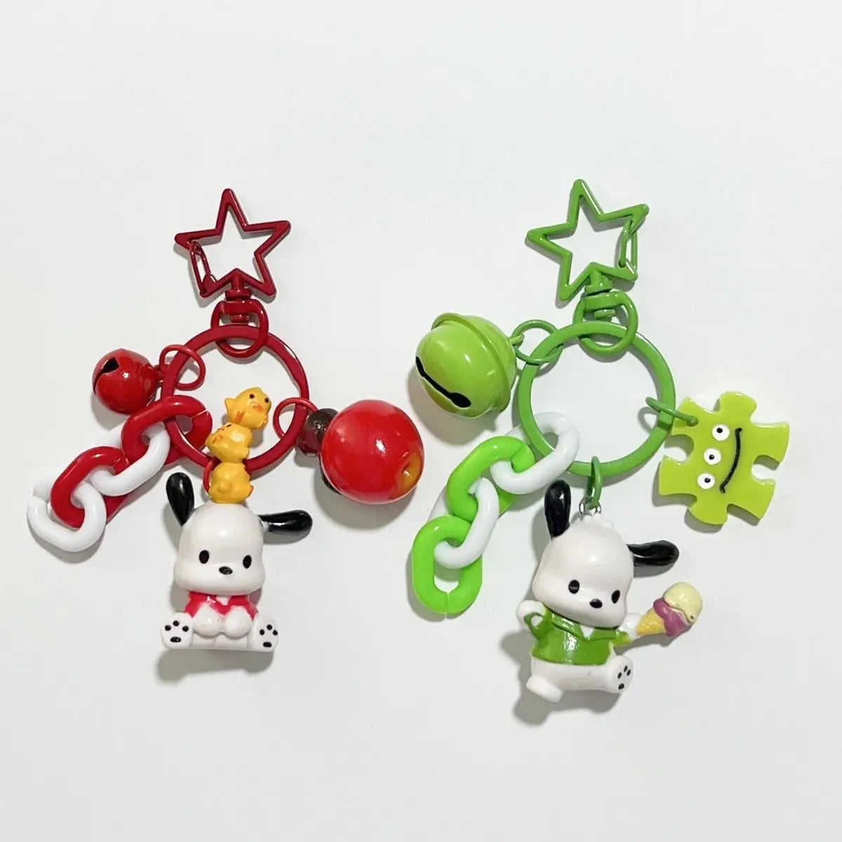 Sanrio Pochacco Keychain Y2k Pendant Holder Key Cute Anime Cartoon Chain Car Keyring Mobile Phone Bag Hanging Jewelry Kids Gifts