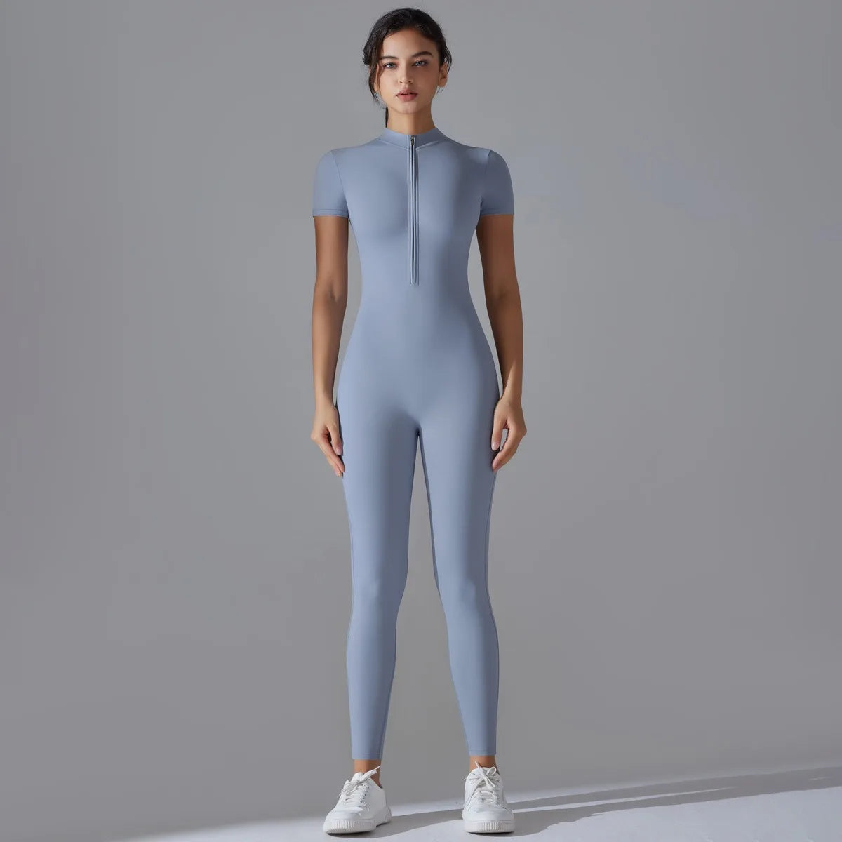 Autumn zipper sports jumpsuit sportswear women'sportswear running fitness clothing gym sportswear