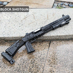 Italy Benelli M4 Shotguns Army Weapons Technical Building Blocks Model Kit Kids Military SWAT Game Bricks