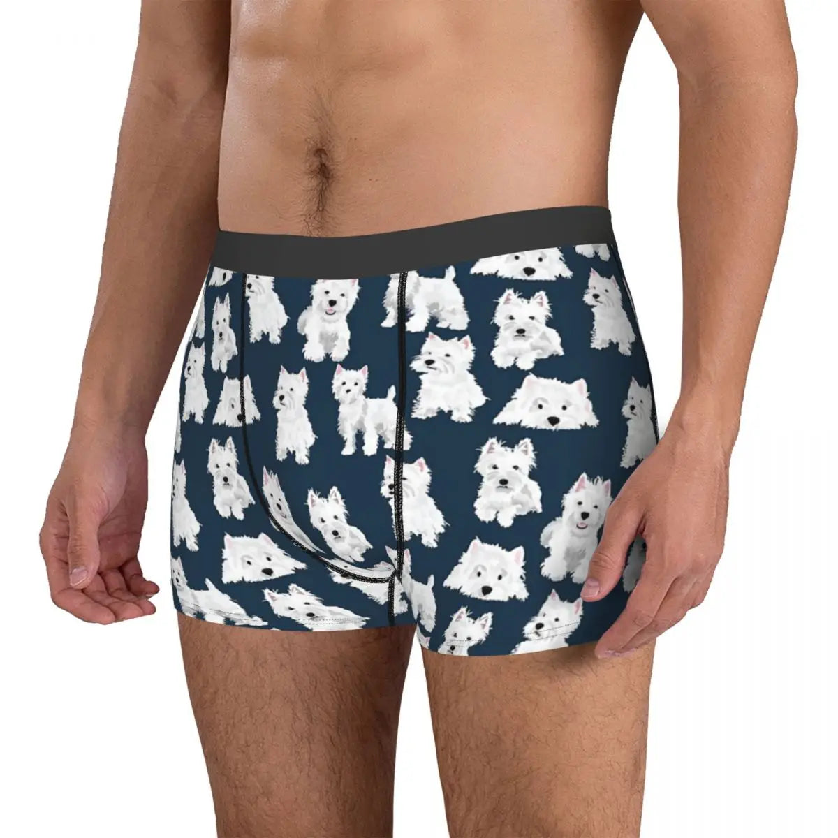 Boxer Westie Shorts Panties Briefs Men's Underwear West Highland Terrier Dog Cute Puppy Soft Underpants