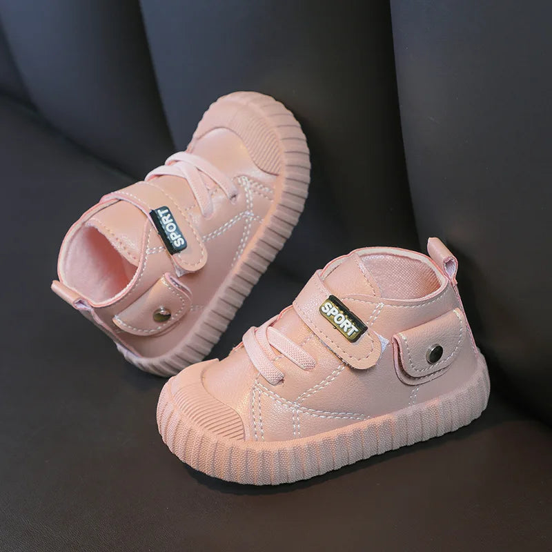 White Leather Baby Toddlers Sneakers First Walkers Children's Shoes for Boys and Girls Star Casual Flats Kid Shoes