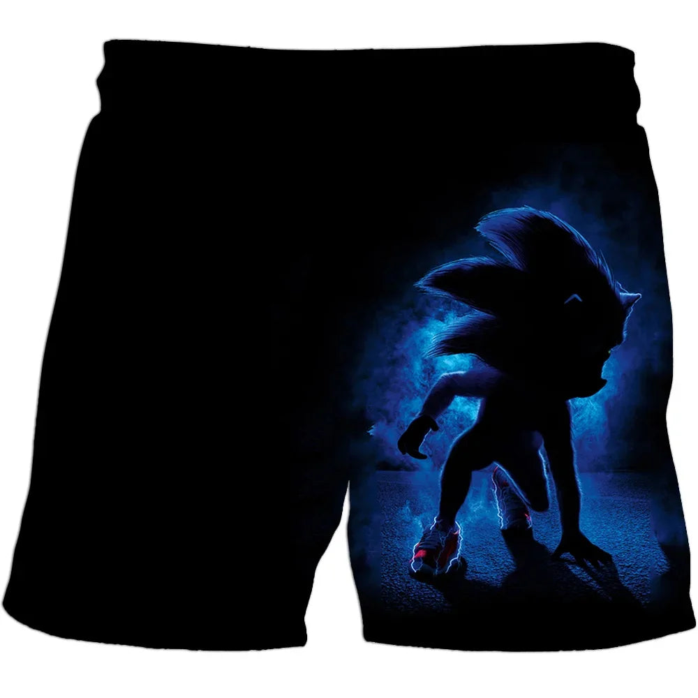 Beach pants for children 4-14Y Sonic The Hedgehog shorts pants Girls Boys Harajuku pants For Kids 3D Cartoon Print