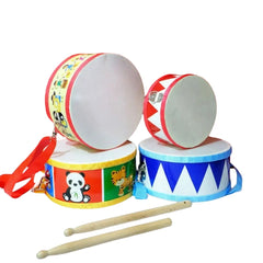 Two-Sided Snare Drum Early Educational Musical Instrument Wood Setdrums Snare Drum