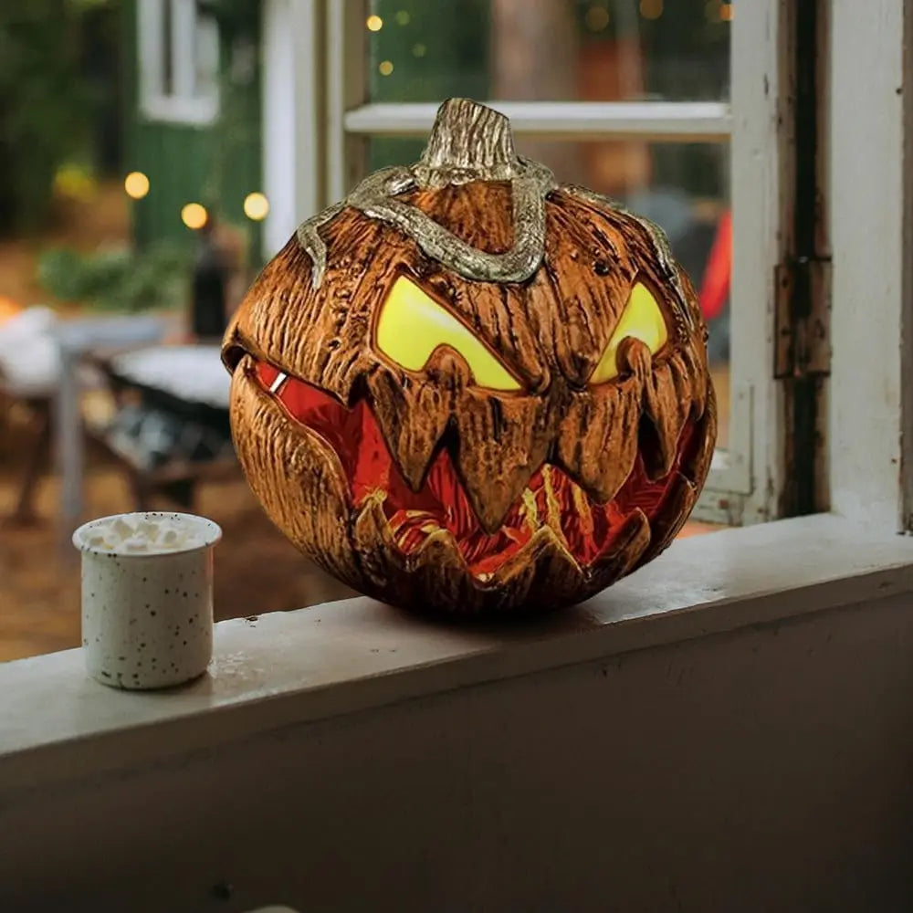 Halloween Gourdo Animatronic, Halloween Rise and Fall Makes a Terrifying Sound Pumpkin Head, Halloween Decor