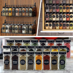 Seasoning Shaker Bottles Glass Spices Condiment Jars Kitchen Salt and Pepper