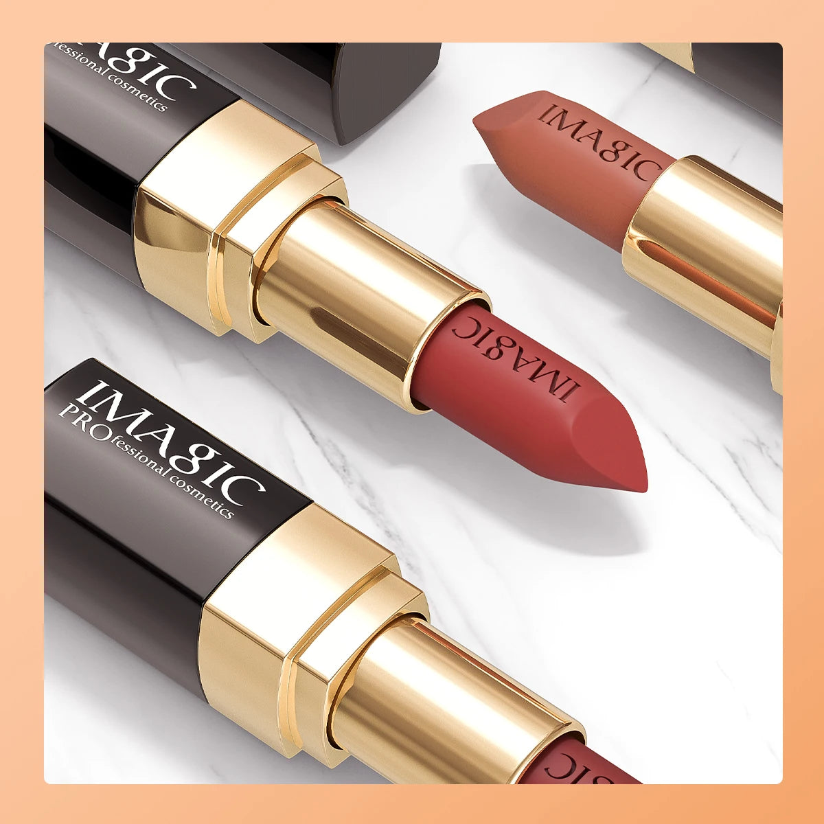 IMAGIC 12-Color Lipstick Matte Waterproof Velvet Pigment Nude Rouge