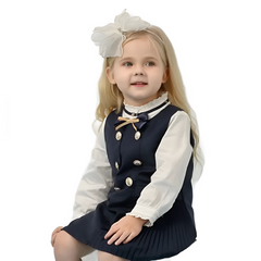 Fashion Baby Girl Clothes Set Shirt+Vest Dress