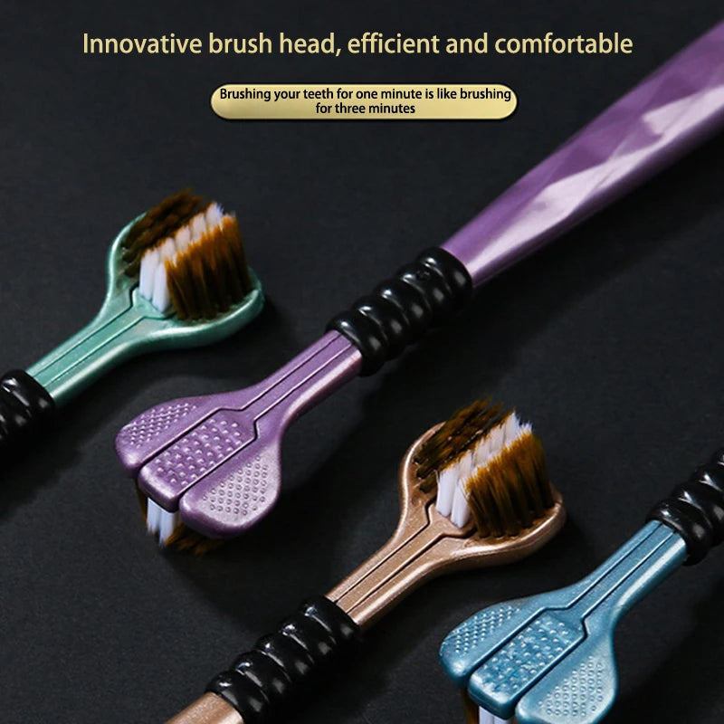 Three Sided Soft Hair Tooth Toothbrush Adult Toothbrush Ultra Fine Soft Bristle Oral Care Teeth Brush For Oral Health Clean