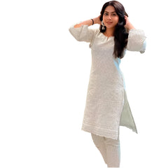 Women Party Wear Kurti Palazzo With Dupatta Set Readymade Kurta Pant Dress Suit