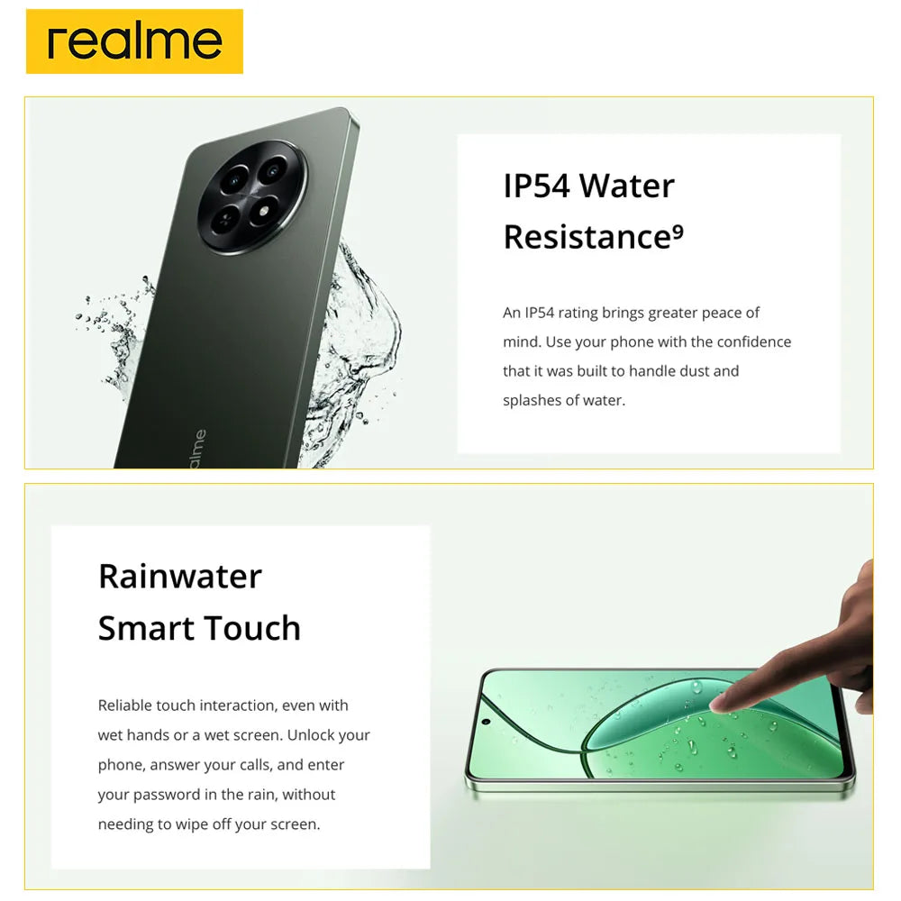 Global Version realme 12X 5G Smartphone MediaTek Dimensity 6100+ 5G 6.67"120Hz Display 50MP AI Camera Moblie Phone