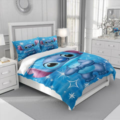 Hot Lilo Stitch Bedding Set Boys Girls Decorate Bedroom  Cover Pillowcases for Kids Gifts